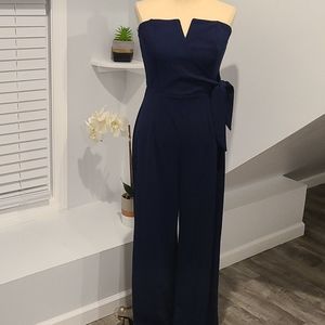 Strapless Navy Jumpsuit